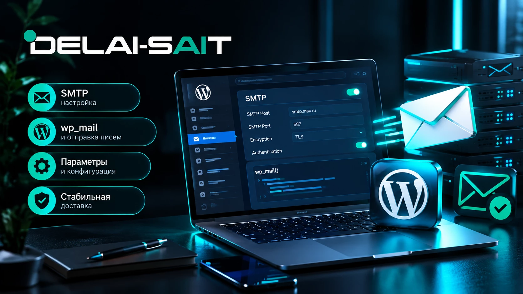 Почта WordPress не уходит: настройка SMTP и wp_mail для писем