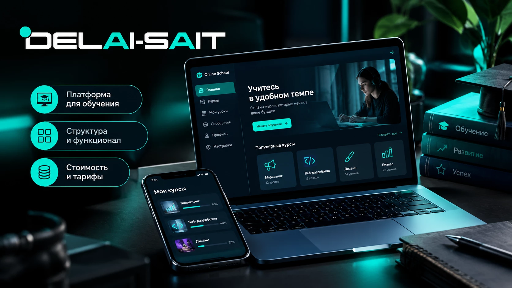 Сайт для онлайн-школы и курсов: платформа, структура и цена