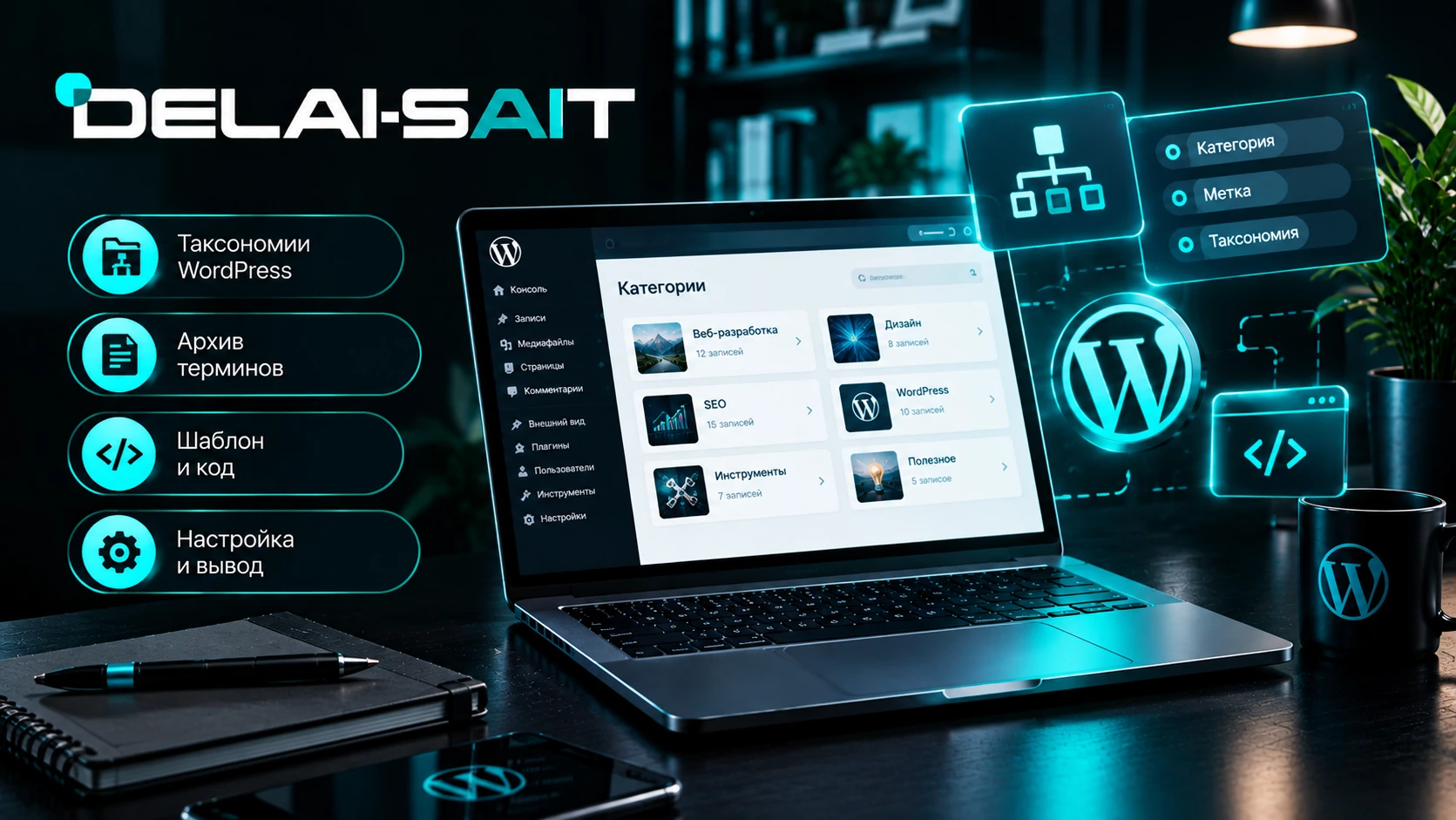 Шаблон таксономии в WordPress: как вывести архив терминов